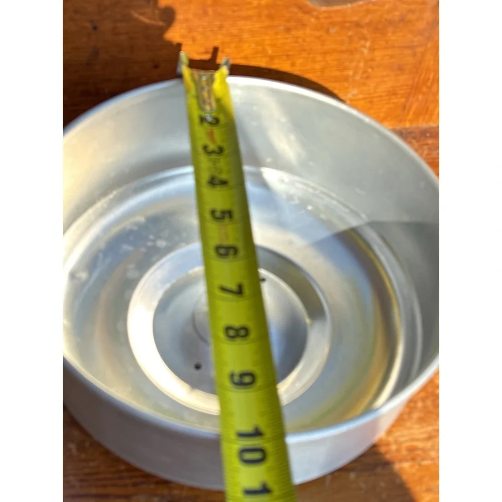 Vintage Cake Plate Cover Metal Aluminum With Word CAKE Handle 10 1/8